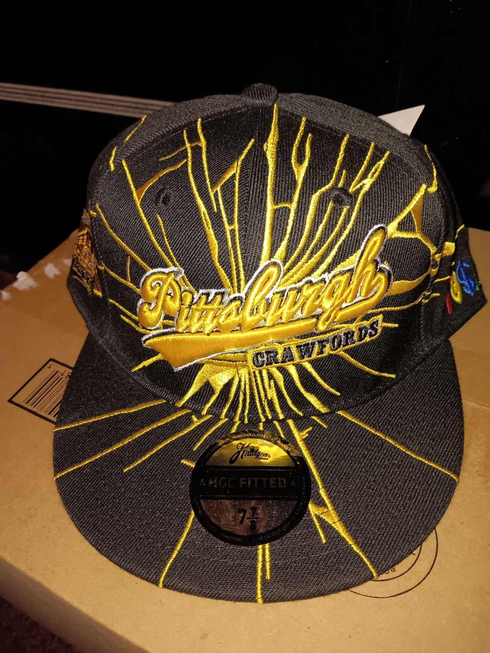 Pittsburgh Crawfords Black & Gold Fitted Hat